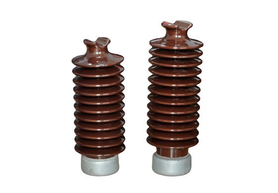 Brown Glazed porcelain ANSI 57-5 Station Post Insulators - photo 1